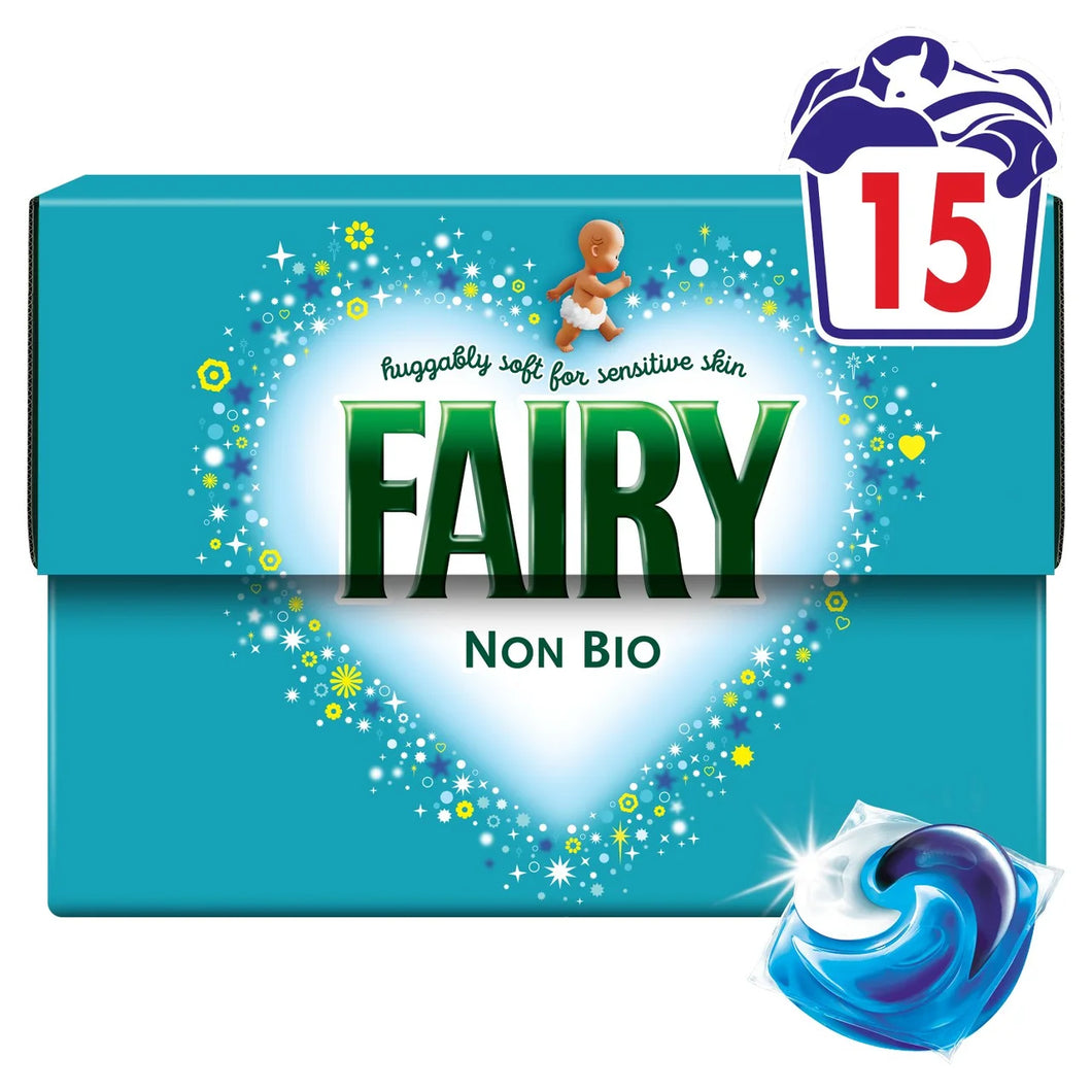 Fairy Non Bio Pods Washing Liquid Capsules 15 Washes