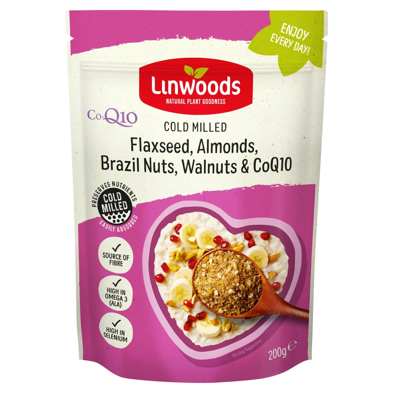 Linwoods Milled CO-Q10, Flaxseed, Almonds, Brazil & Walnuts 200g