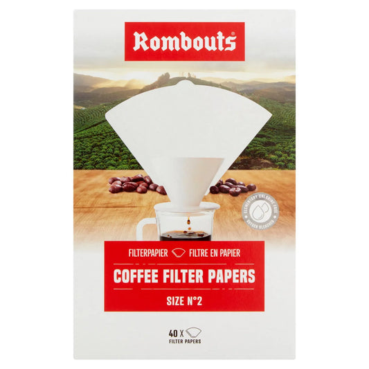 Rombouts Coffee Filter Papers N2 - 40 per pack