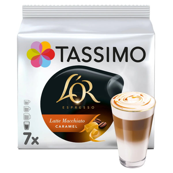 Tassimo L'OR Caramel Latte Macchiato Coffee Pods - 7 Cups