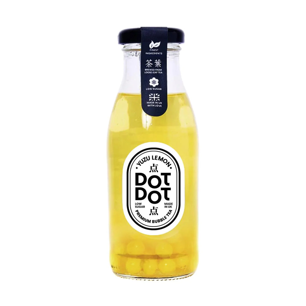 Dot Dot Yuzu Lemon Bubble Tea Glass Bottle 250ml