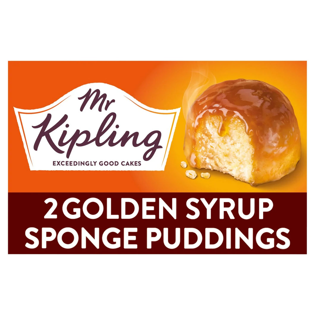 Mr Kipling Golden Syrup Sponge Pudding Desserts (2 per pack)