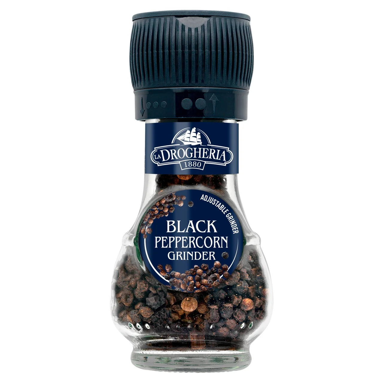 La Drogheria Black Pepper Corn Mill Adjustable Grinder 45g