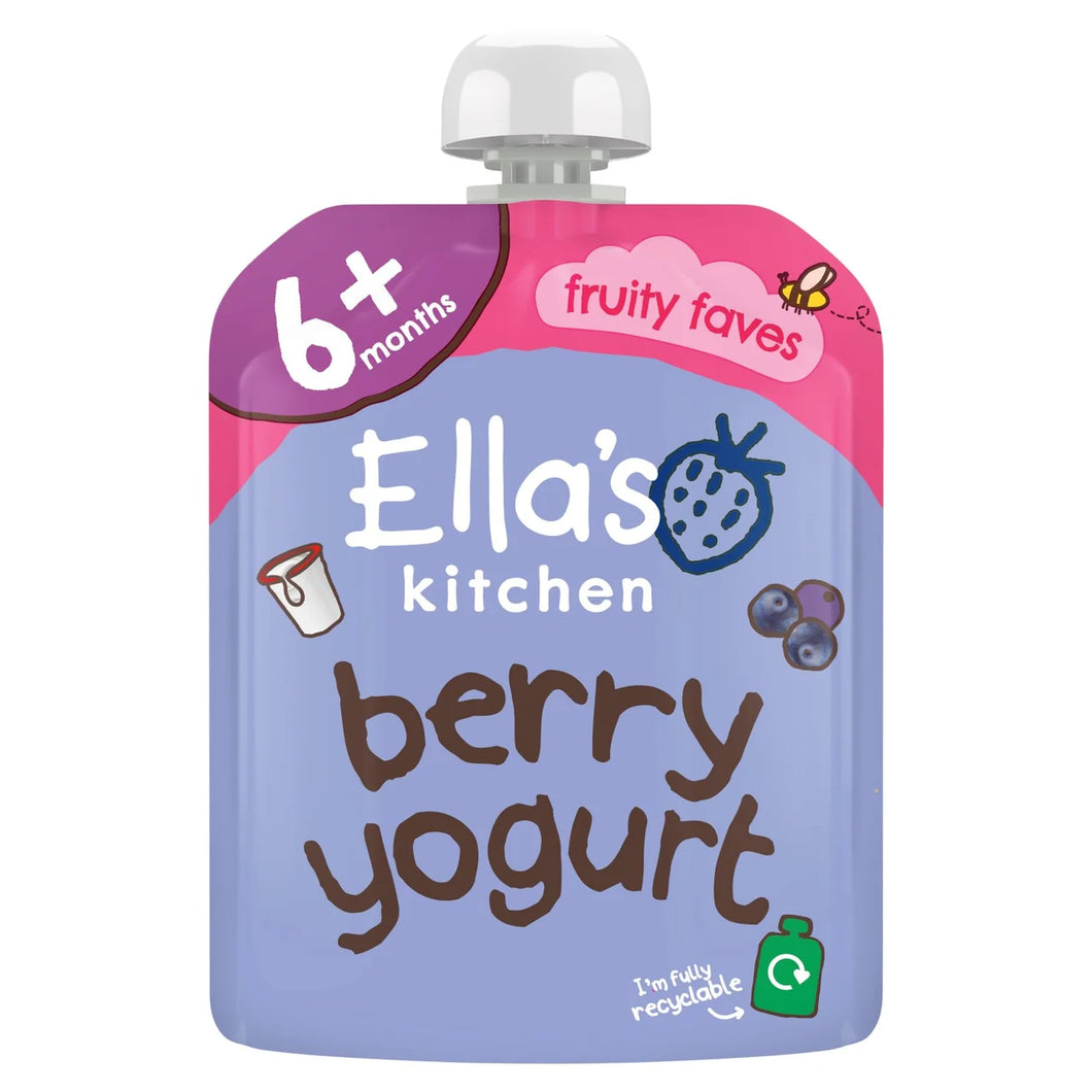 Ella's Kitchen Berry Greek Style Yogurt Baby Food Pouch 6+ Months - 90g