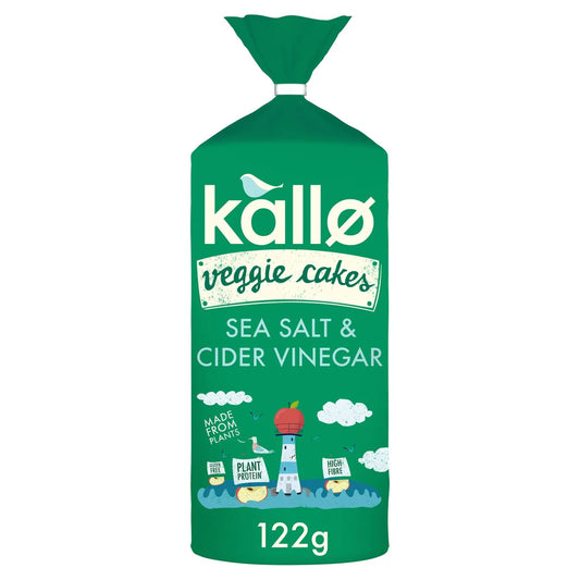 Kallo Lentil & Pea Veggie Cakes - Sea Salt & Cider Vinegar 122G