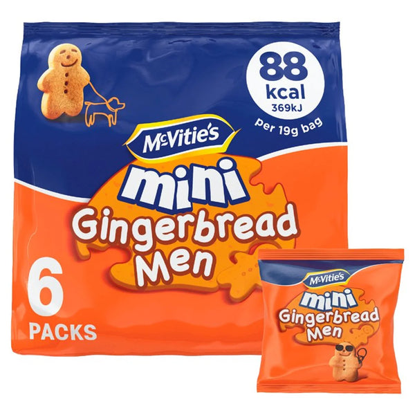 McVitie's Mini Gingerbread Men, 6x25g