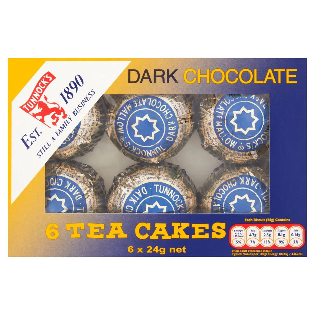 Tunnock's Dark Chocolate Teacakes, 6x24g