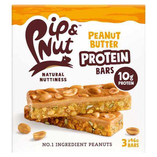 Pip & Nut Protein Peanut Butter Bars - 3x46g