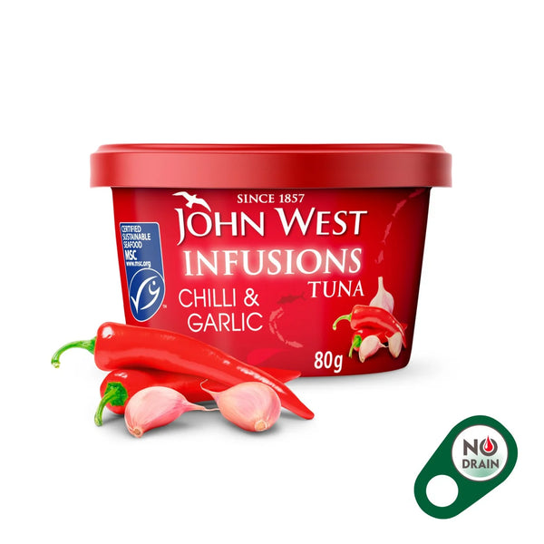 John West Chilli & Garlic No Drain Tuna Infusions 80g
