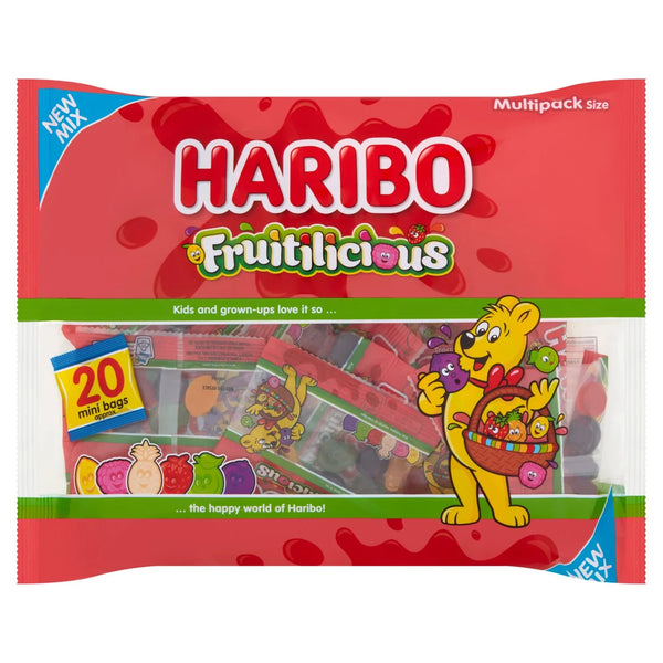 Haribo Fruitilicious Sweets 20 Treatsize Mini Bags 320g