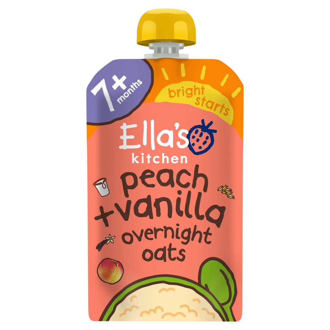 Ella's Kitchen Peach & Vanilla Overnight Oats 7+ Months - 100g
