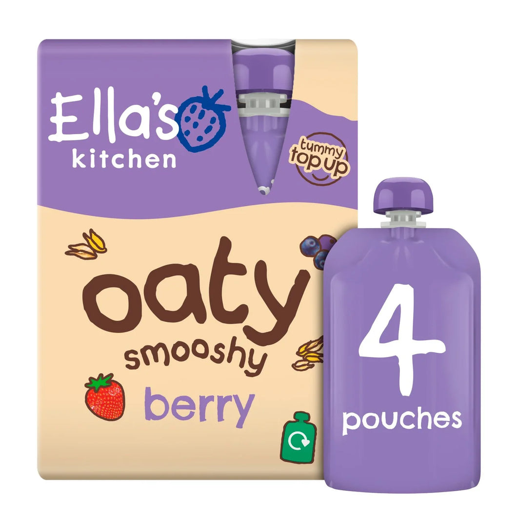 Ella's Kitchen Oaty Berry Smoothie Baby Pouch 12+ Months - 4 x 90g