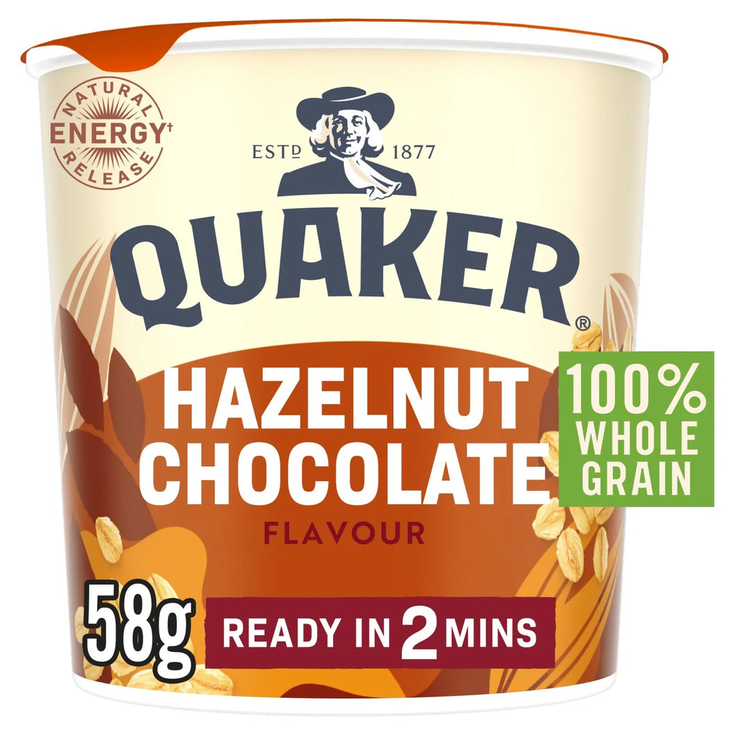 Quaker Heavenly Oats Hazelnut Chocolate Porridge Pot 58g