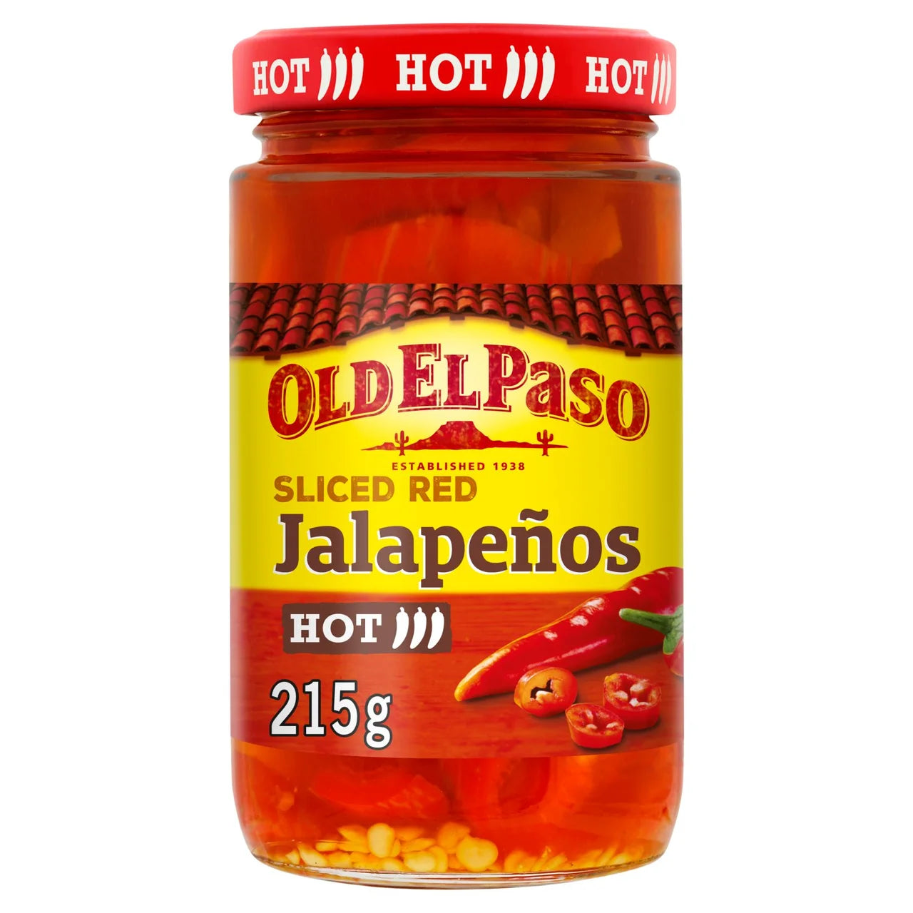 Old El Paso Sliced Red Jalapeños, 215 g