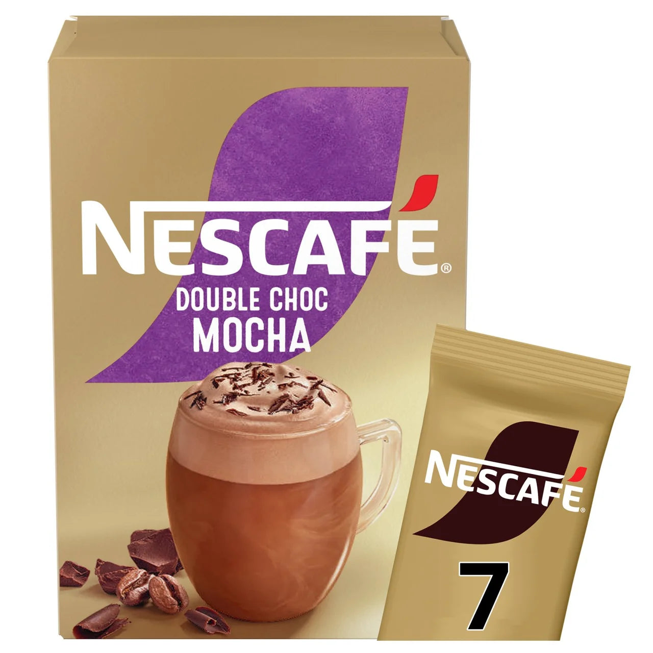 Nescafe Mocha Double Chocolate Instant Coffee, 7 Sachets