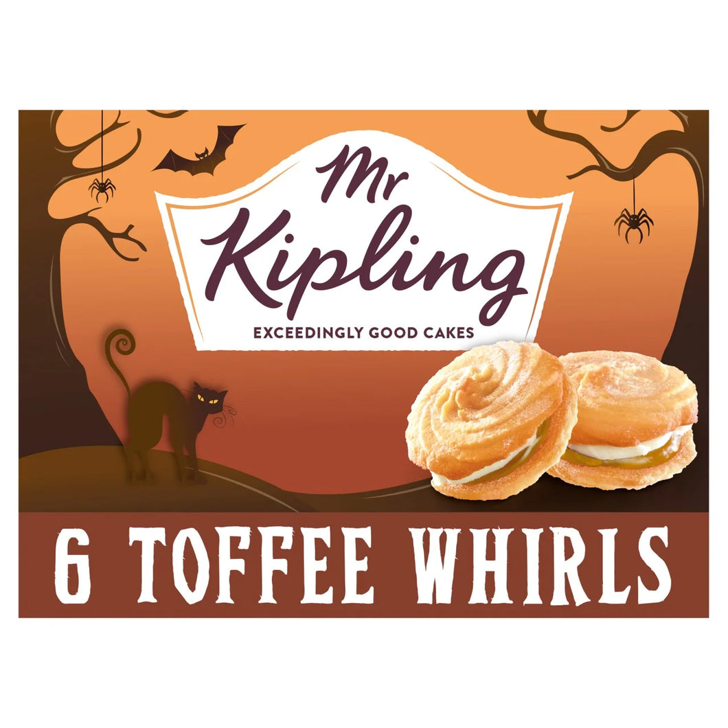 Mr Kipling Terrifying Toffee Whirls Halloween Cakes 6 x 27g
