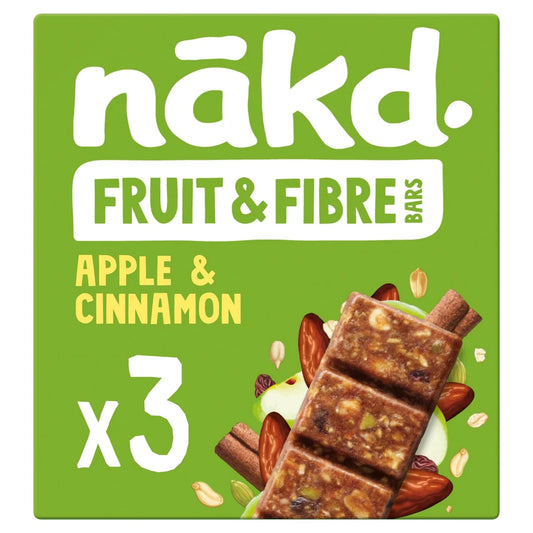 nakd. Fruit & Fibre Apple & Cinnamon Bars Multipack - 3x44g