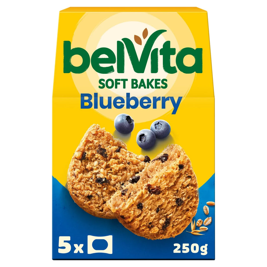 Belvita Breakfast Biscuits Soft Bakes Filled Blueberry 5x50g