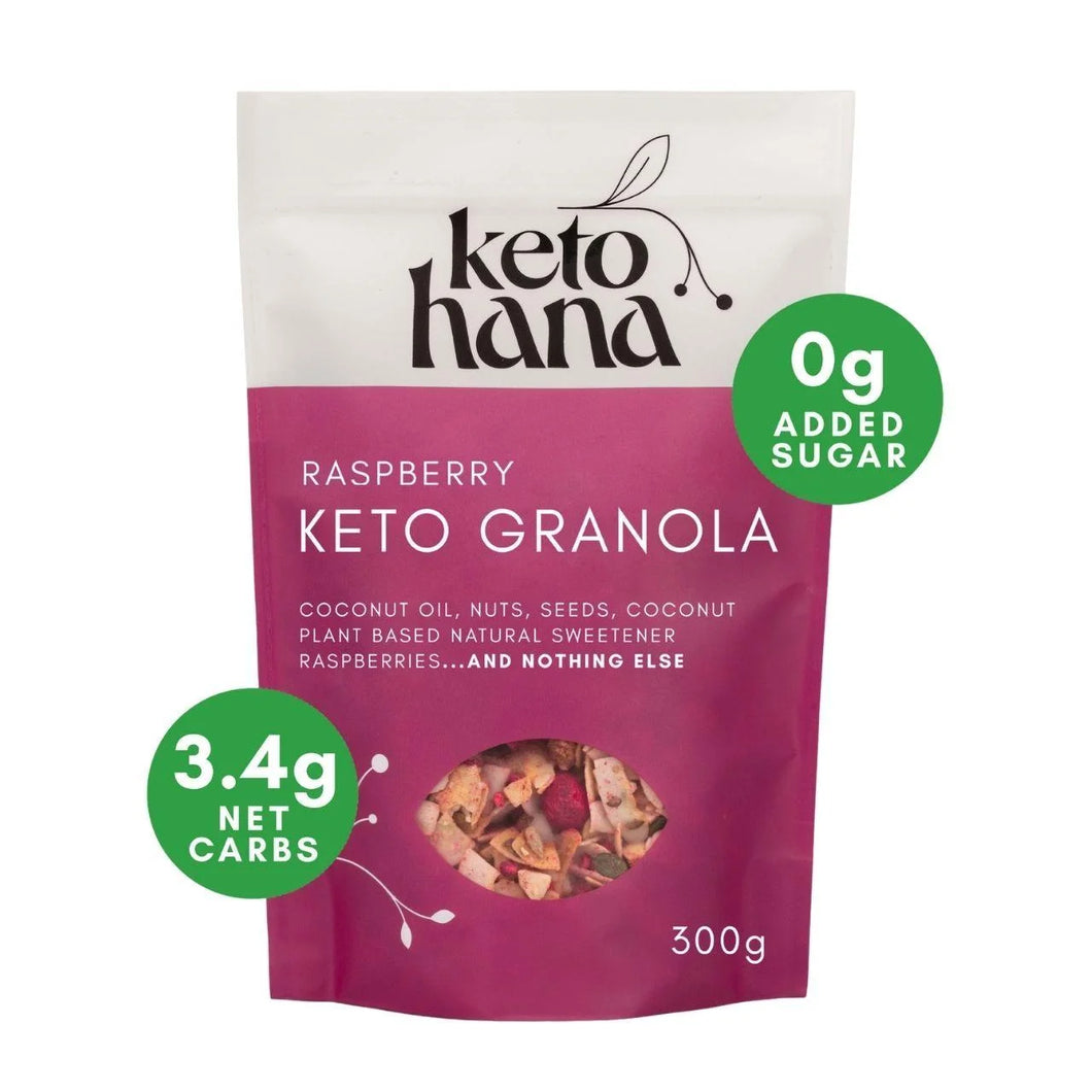 Keto Hana Raspberry Low Sugar Granola 300g