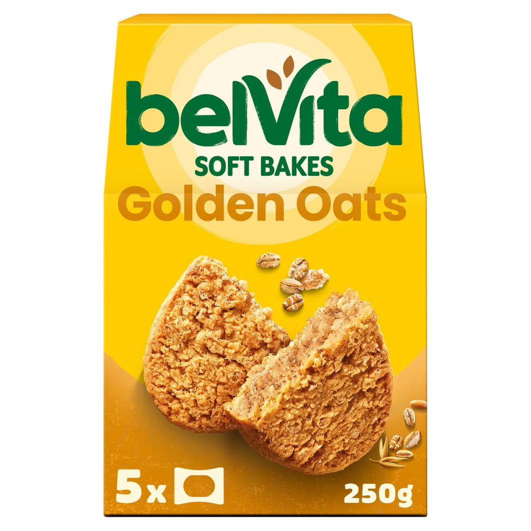 Belvita Soft Golden Oats Bakes Breakfast Biscuits 5x50g