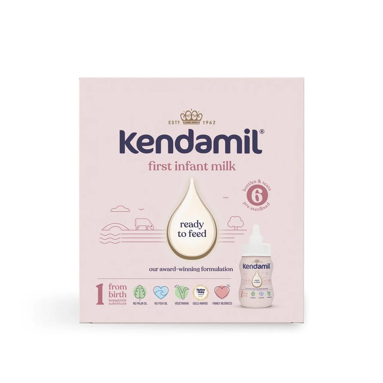 Kendamil Stage 1 First Infant Milk Starter Pack - 6 x 70ml