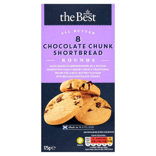Morrisons The Best Belgian Chocolate Chip Shortbread Rounds 175g