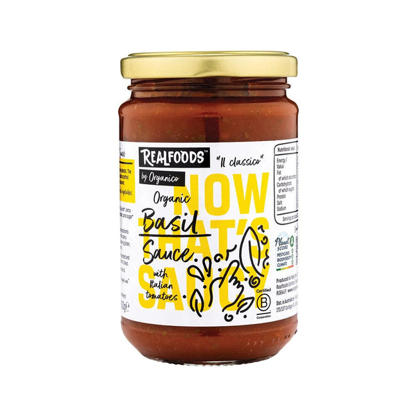 Realfoods Organic Tomato & Basil Sauce, 300g