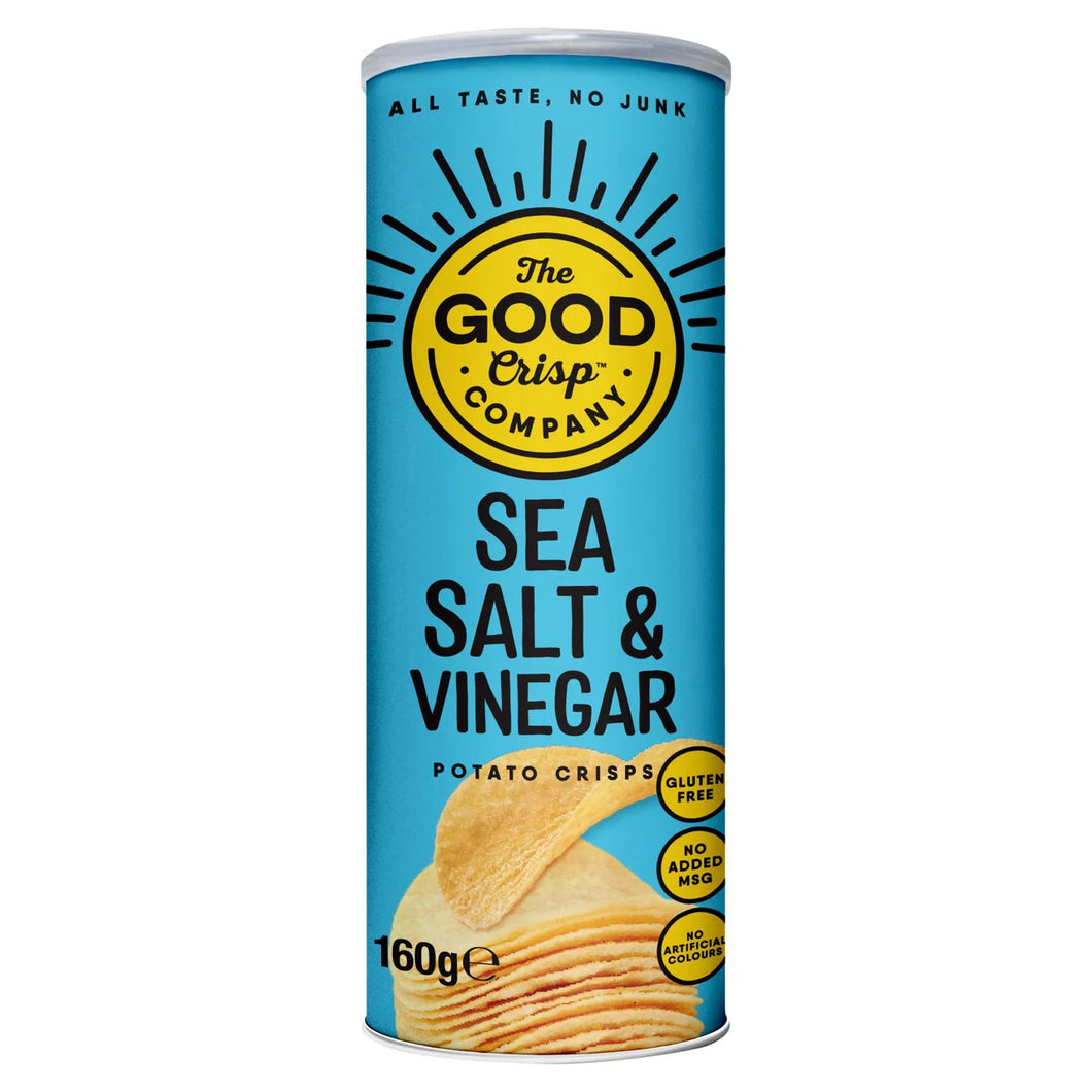 The Good Crisp Co Sea Salt & Vinegar Potato Crisps, 160g