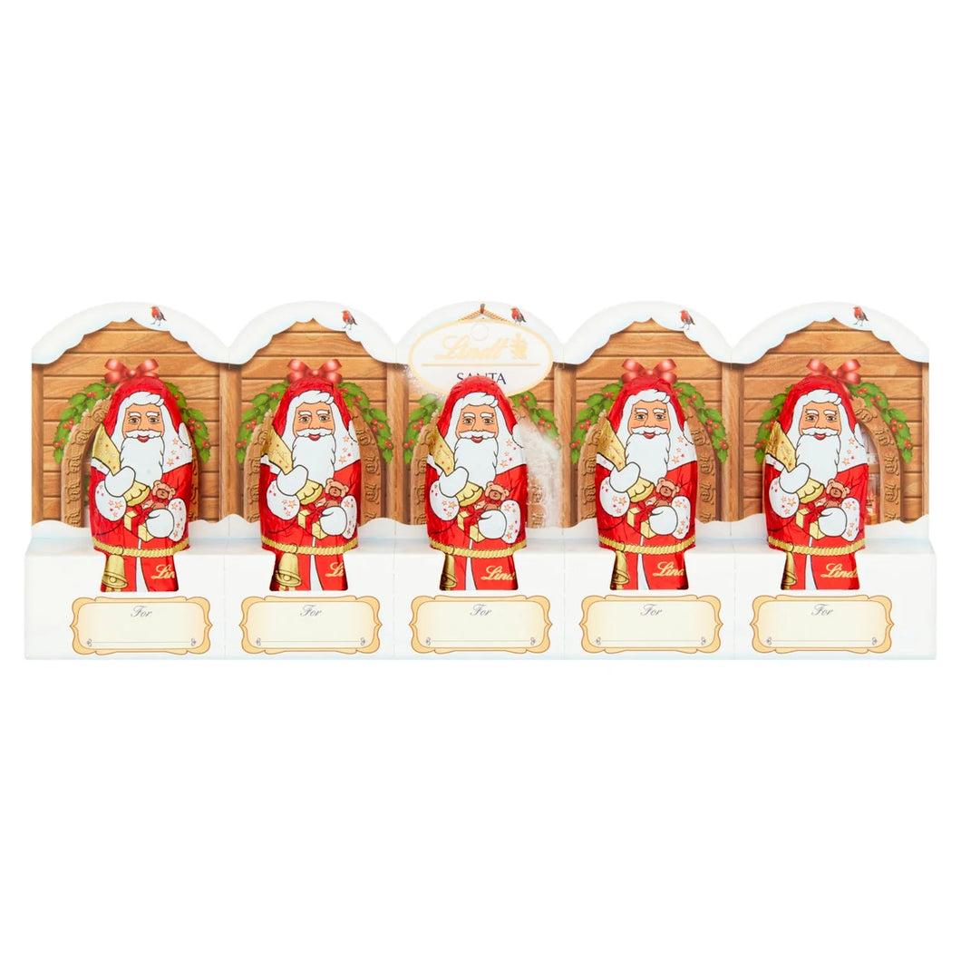 Lindt Mini Milk Chocolate Santa, pack of 5x50g