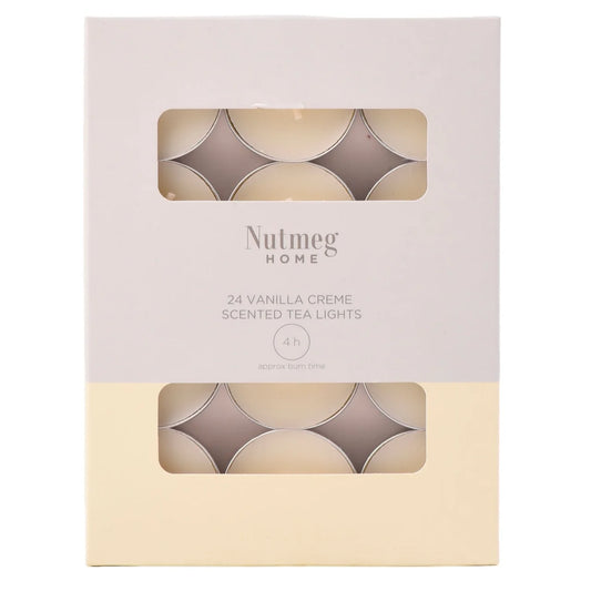 Nutmeg Home Vanilla Creme Scented Tea Lights 24 Pack