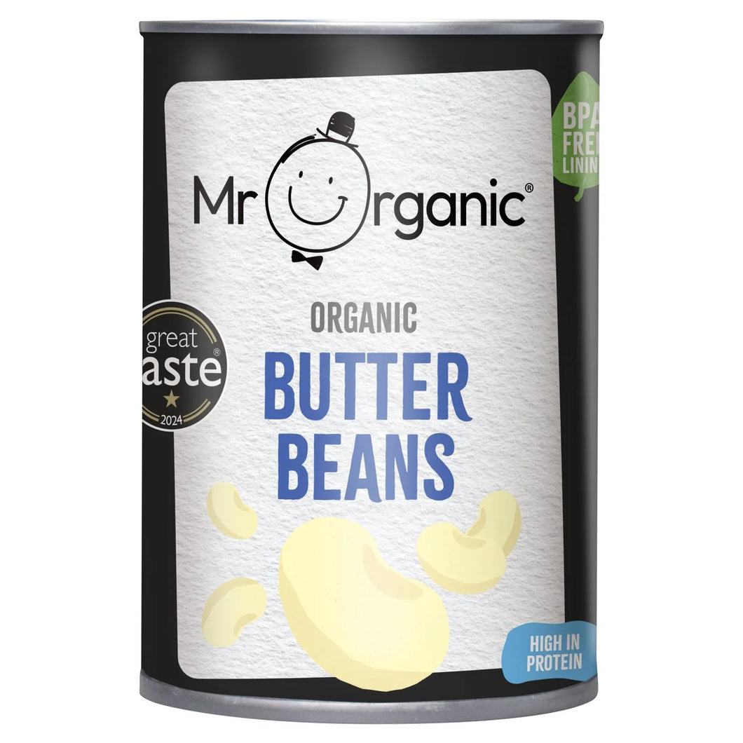 Mr Organic Organic Butter Beans, 400g