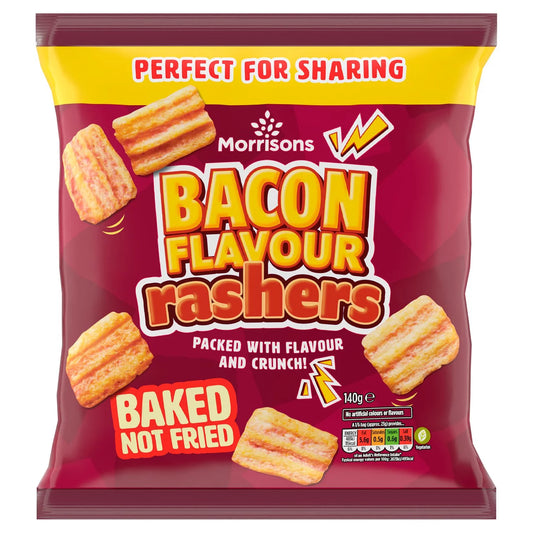 Morrisons Bacon Rashers - crisps to share - 140g