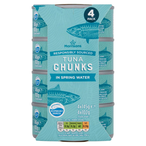 Morrisons Tuna Chunks In Spring Water, 4x145g