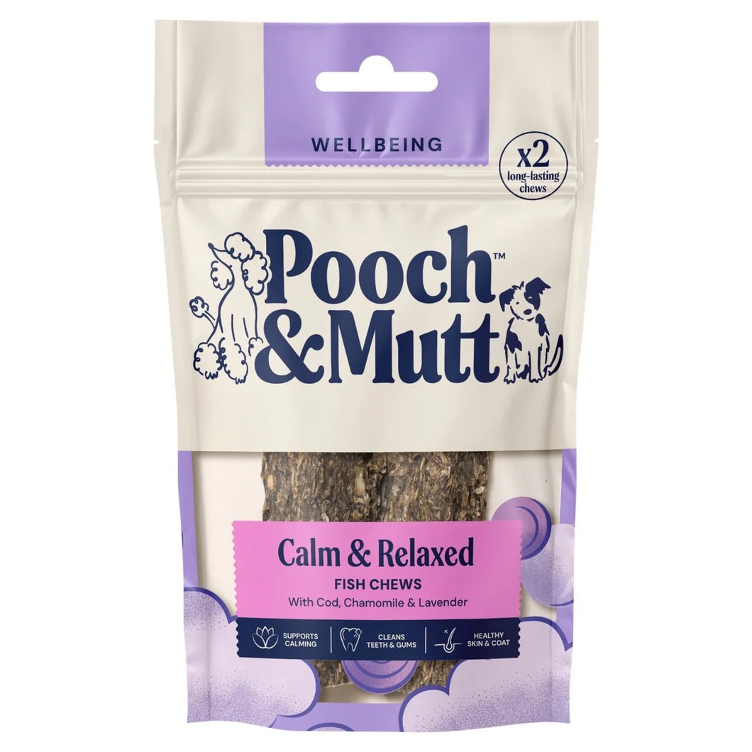 Pooch and Mutt Calming Fish Hide Chews 76g