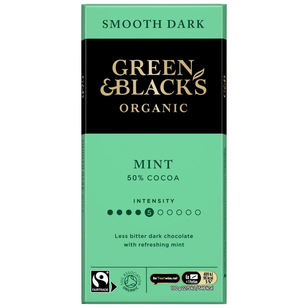Green & Black's Organic Mint Dark Chocolate Bar 90g
