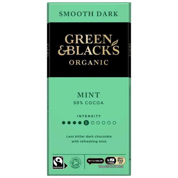 Green & Black's Organic Mint Dark Chocolate Bar 90g