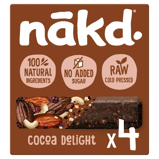 nakd. Cocoa Delight Fruit & Nut Bars Multipack - 4x35g