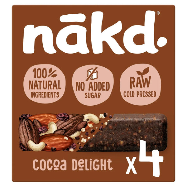 nakd. Cocoa Delight Fruit & Nut Bars Multipack - 4x35g