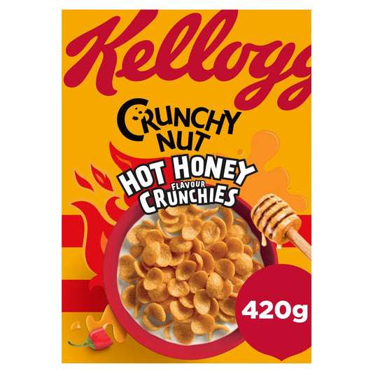 Kellogg's Crunchy Nut Hot Honey Breakfast Cereal 420g