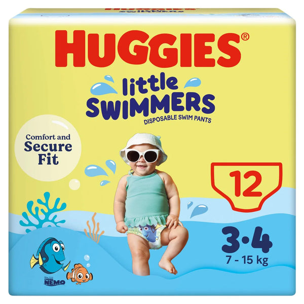 Huggies Little Swimmers Swim Nappies, Size 3-4 (7-15kg)