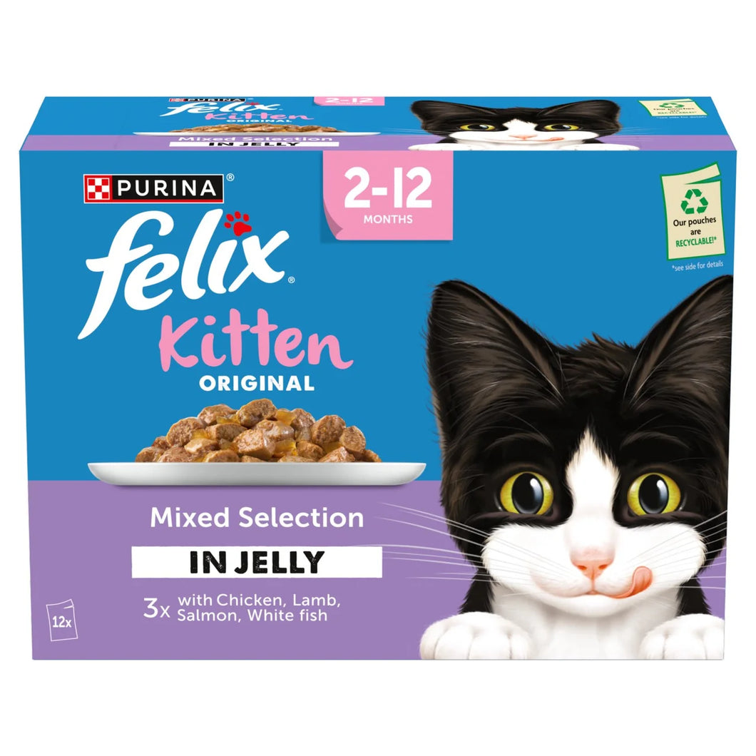 Felix Original Kitten Mixed Selection in Jelly Wet Cat Food 12x85g