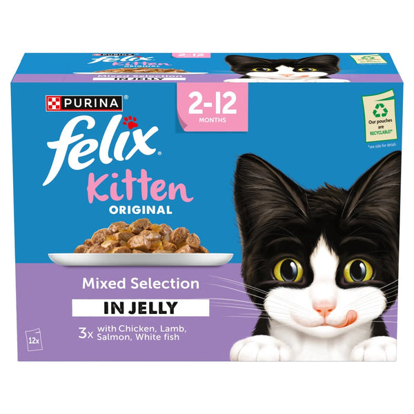 Felix Original Kitten Mixed Selection in Jelly Wet Cat Food 12x85g