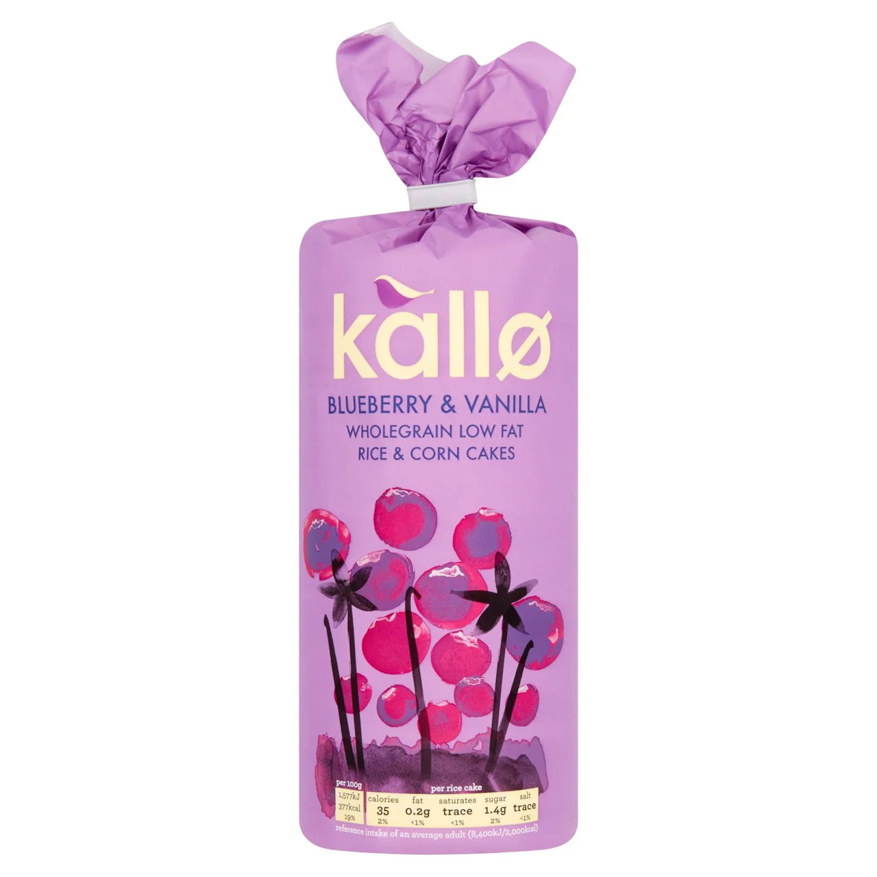 Kallo Blueberry & Vanilla Rice & Corn Cakes 131g