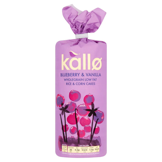 Kallo Blueberry & Vanilla Rice & Corn Cakes 131g