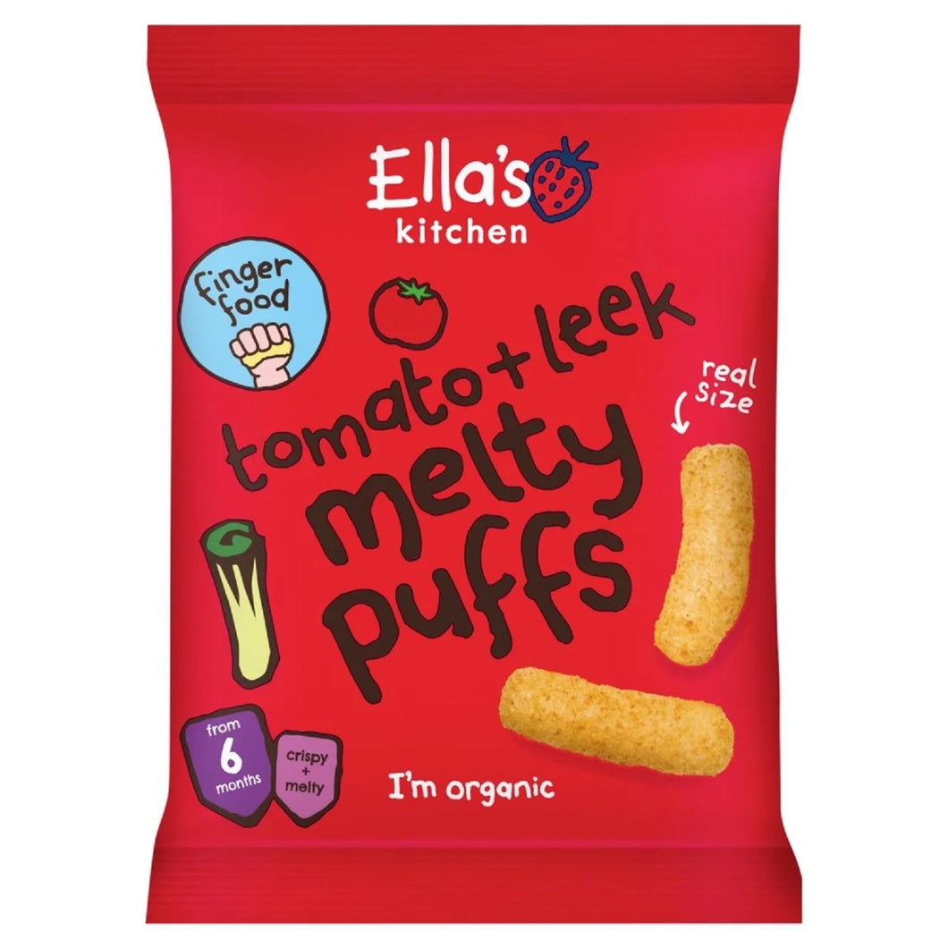 Ella's Kitchen Tomato & Leek Melty Puffs Baby Snack 6+ Months 20g
