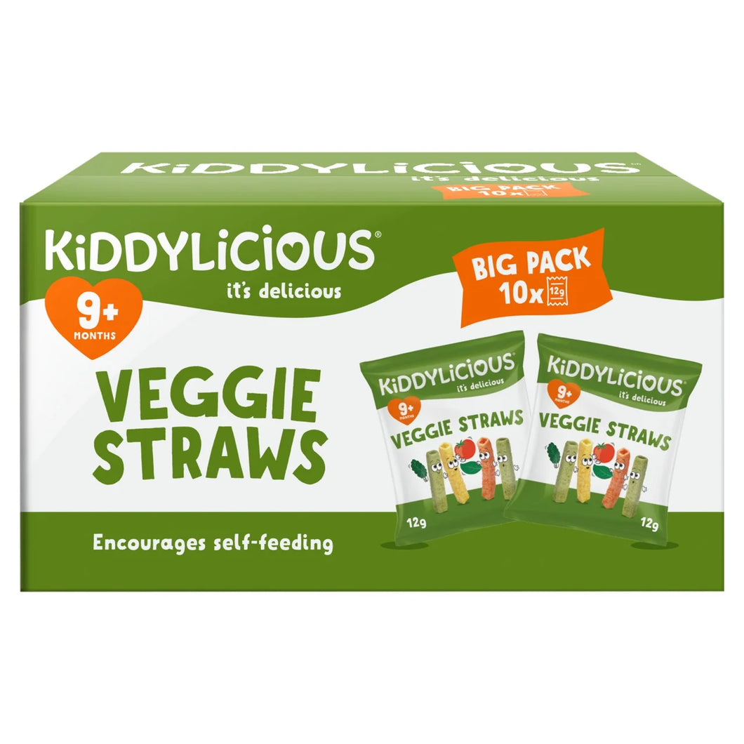 Kiddylicious Veggie Straws Big Pack 9+ Months - 10x12g