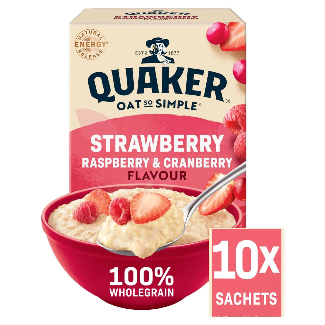 Quaker Oat  Strawberry Raspberry & Cranberry 10 Sachets