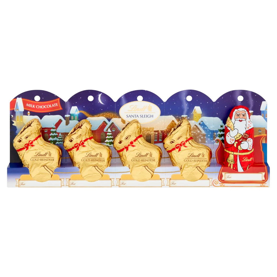 Lindt Milk Chocolate  Mini Sleigh, Pack of 5