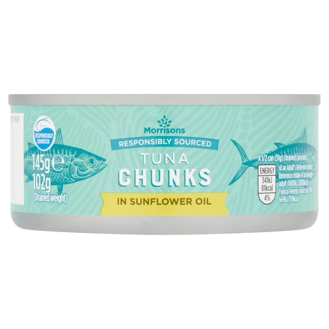Morrisons Tuna Chunks In Sunflower Oil, 145g