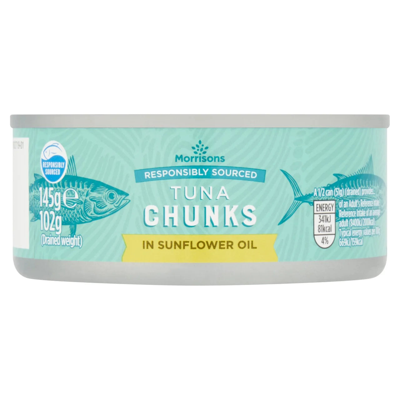 Morrisons Tuna Chunks In Sunflower Oil, 145g